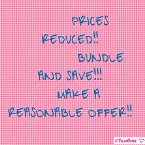 Prices Reductions! Shop and Save!